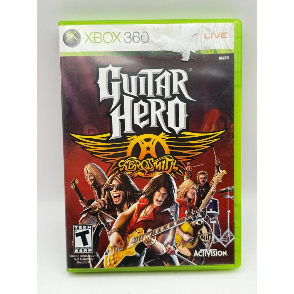 Guitar Hero Aerosmith Xbox 360 Activision Rock Rhythm Game with Manual